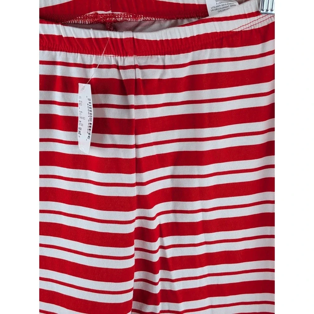 The Childrens Place Girls XL 14 Red White Striped Leggings NWT Holiday Costume